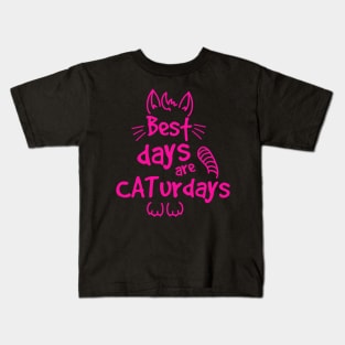 Caturdays are the best days Kids T-Shirt